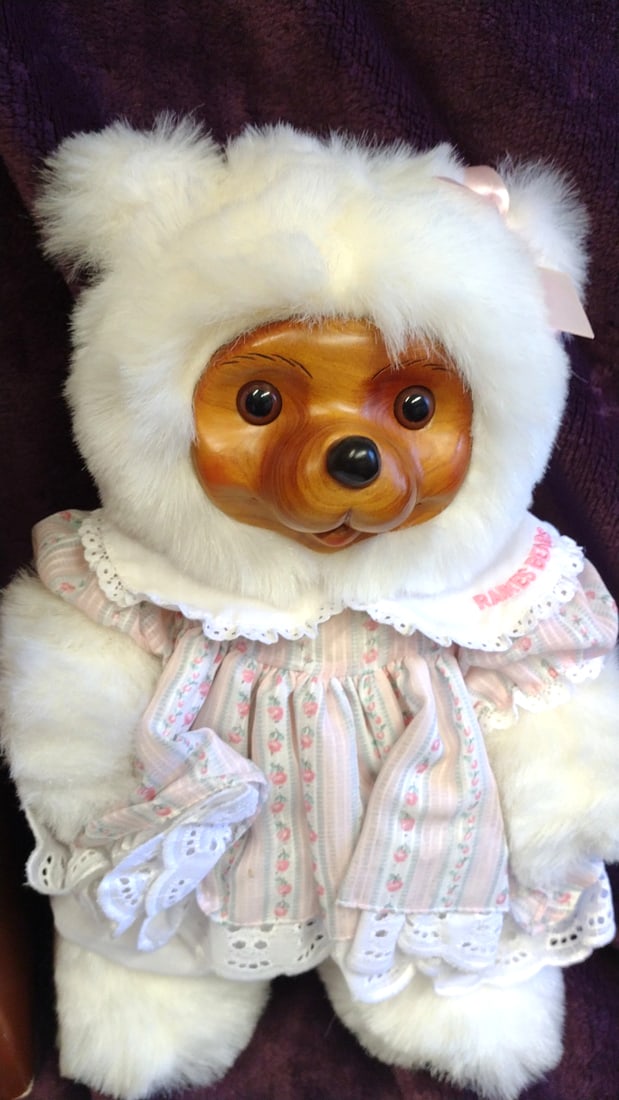 Robert Raikes Bears Sally #17007 Sweet Sunday Collection 1988 White Plush Bear With Coa & Box - 2