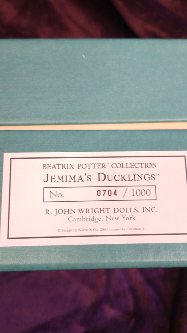 R. John Wright Beatrix Potter Collection Jemima's Ducklings Doll Set 0704/1000 - 4