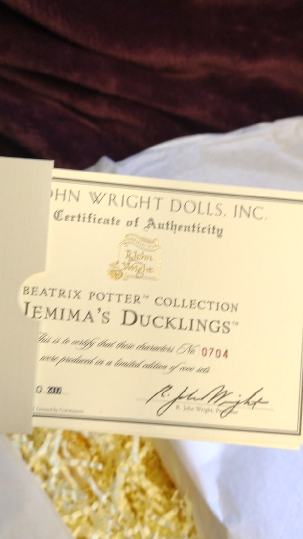 R. John Wright Beatrix Potter Collection Jemima's Ducklings Doll Set 0704/1000 - 5