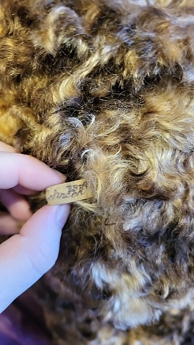 Artist Made Signed Brown Tan Curly Fur Jointed Teddy Bear Plush - 4