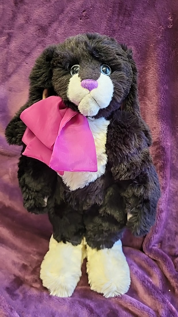 Lexington Bear Black Bunny Rabbit Plush With Pink Bow: 19x9x6 5lb we have gained a lot of experience shipping dolls from our previous auction. We offer in-house shipping. The shipping price shown in the listing is the liveshipping service by