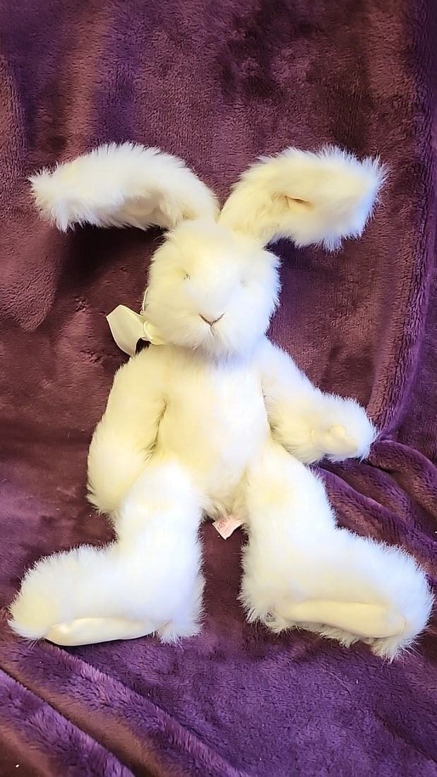Russ Berrie Magnolia White Bunny Rabbit Plush Stuffed Animal: 16x9x3 3lb we have gained a lot of experience shipping dolls from our previous auction. We offer in-house shipping. The shipping price shown in the listing is the liveshipping service by