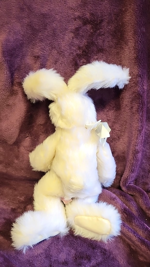 Russ Berrie Magnolia White Bunny Rabbit Plush Stuffed Animal - 2