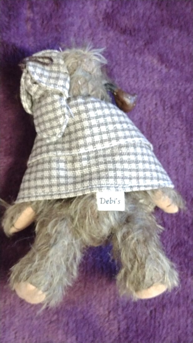 Debis Bears Bear Caper On The Coast Oct 2001 Mini Plush Bear With Plaid Coat, 5 In - 3