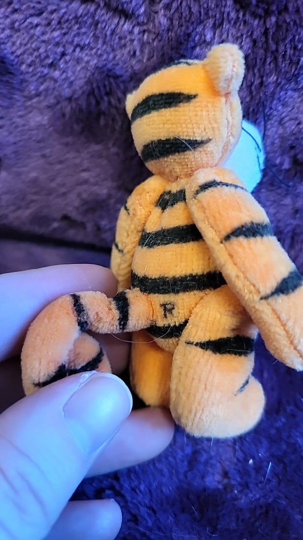 Artist Made Signed Disney Winnie The Pooh Tigger Piglet Eeyore Bench Mini Plush Figures Lot - 7