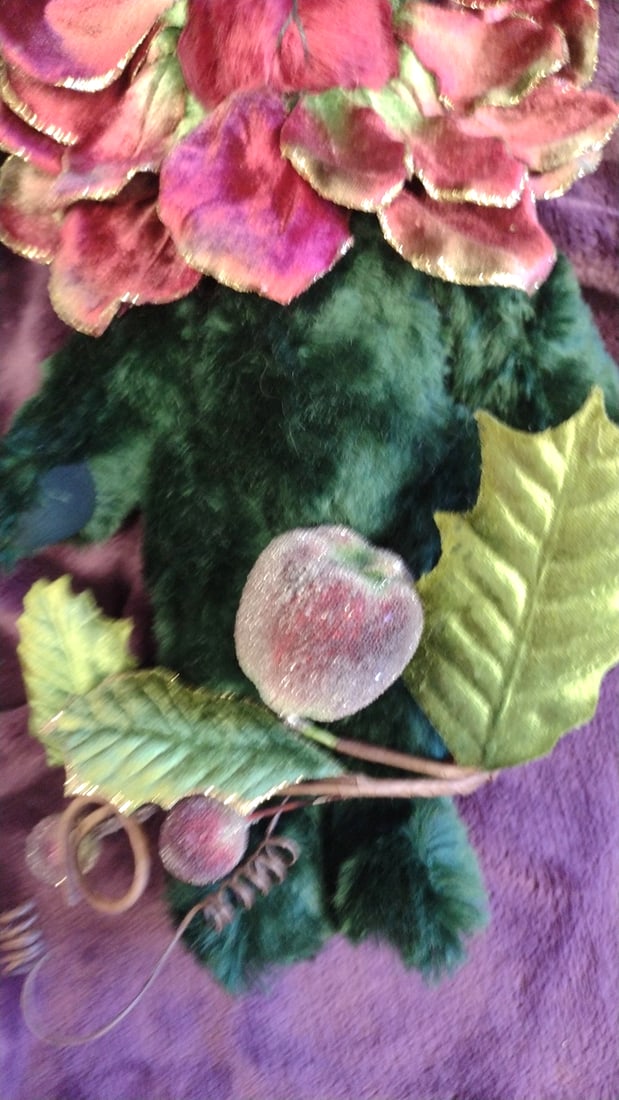 Jazz Bears Virginia Jasmer Artist Bear Green Flower - 3