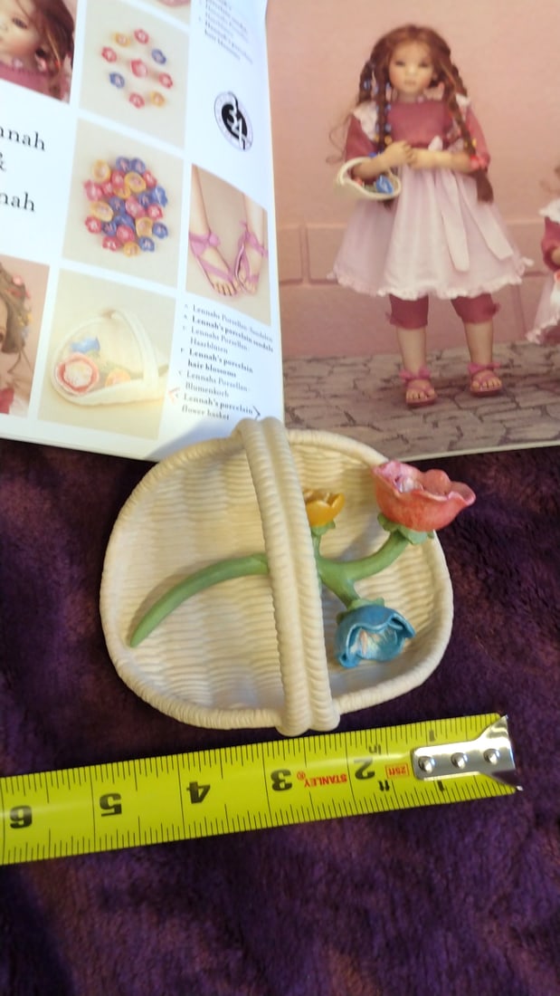 Annette Himstedt Porcelain Basket For Lennah Doll - 4