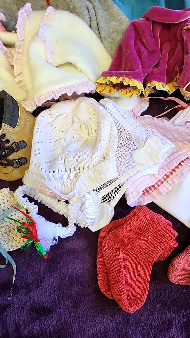 Anette Himstedt Assorted Baby Doll Clothes Accessories Lot Coats, Shoes, Hats, Socks - 3