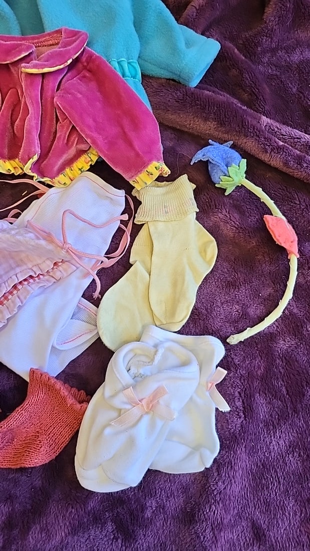 Anette Himstedt Assorted Baby Doll Clothes Accessories Lot Coats, Shoes, Hats, Socks - 4
