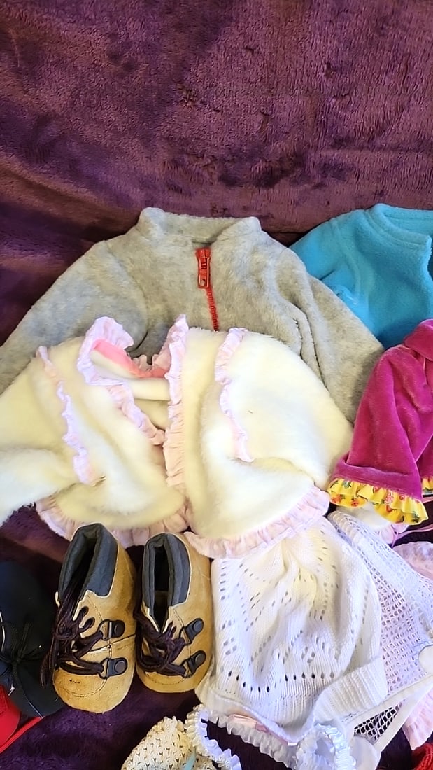 Anette Himstedt Assorted Baby Doll Clothes Accessories Lot Coats, Shoes, Hats, Socks - 5
