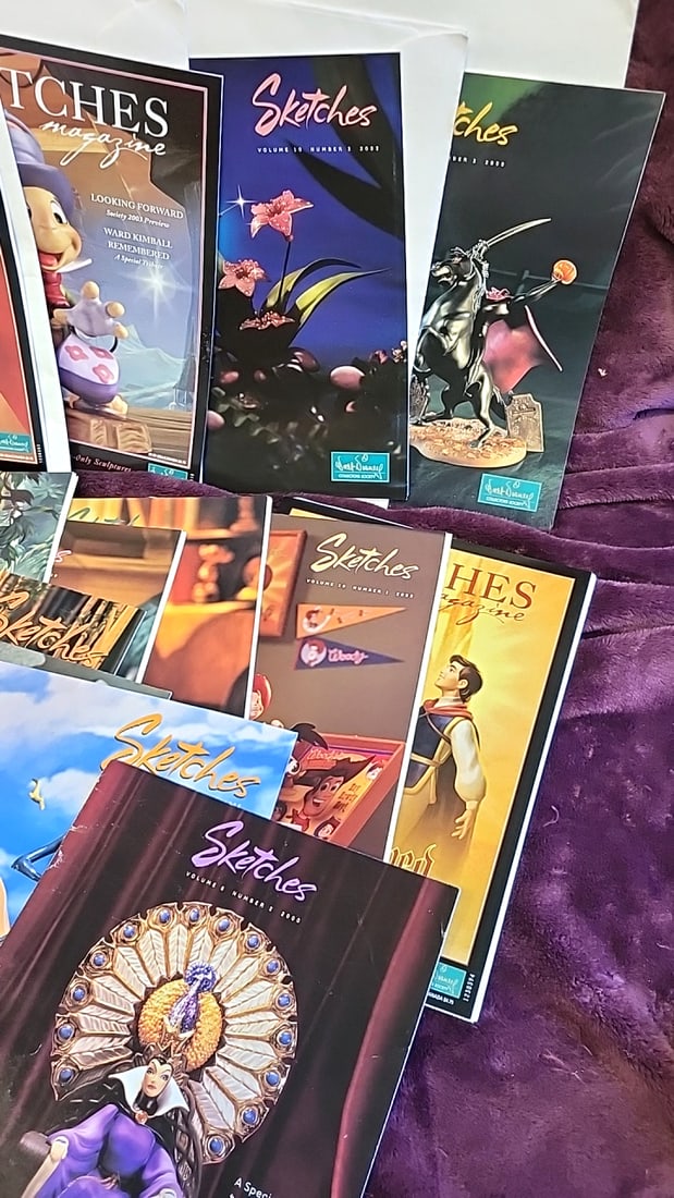 Walt Disney Classics Collection Sketches Magazines Greenbook Guides Catalog Lot - 8
