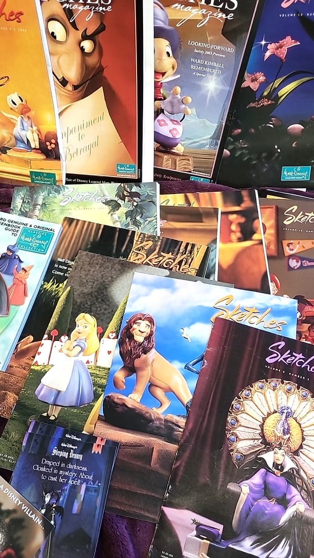 Walt Disney Classics Collection Sketches Magazines Greenbook Guides Catalog Lot - 9