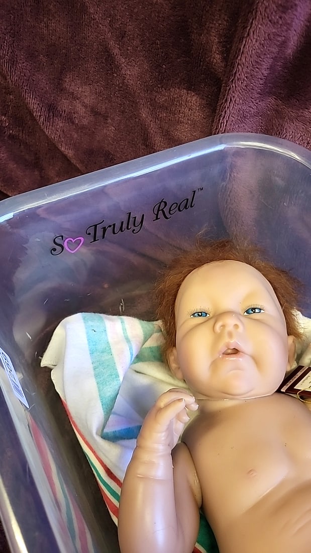 So Truly Real Sweet, Sweet Baby Girl Doll With Clear Plastic Bassinet - 3