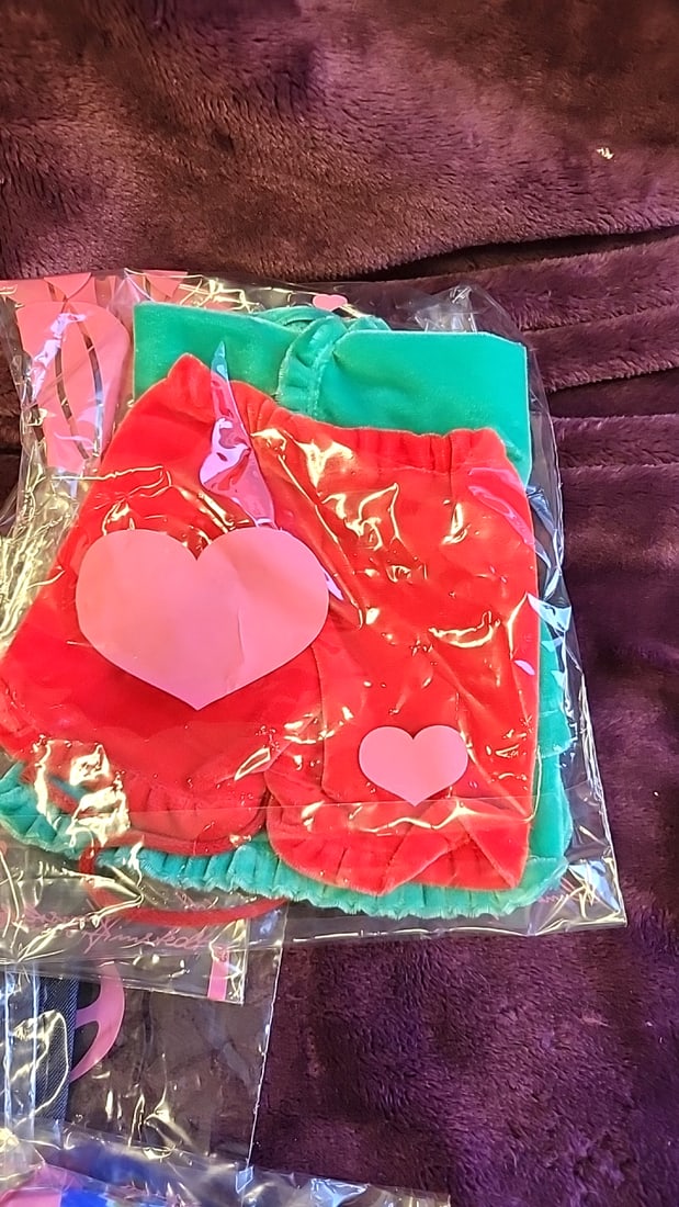 Annette Himstedt Doll Clothing Lot Orange Jacket Denim Pants Shorts Floral Bag - 3