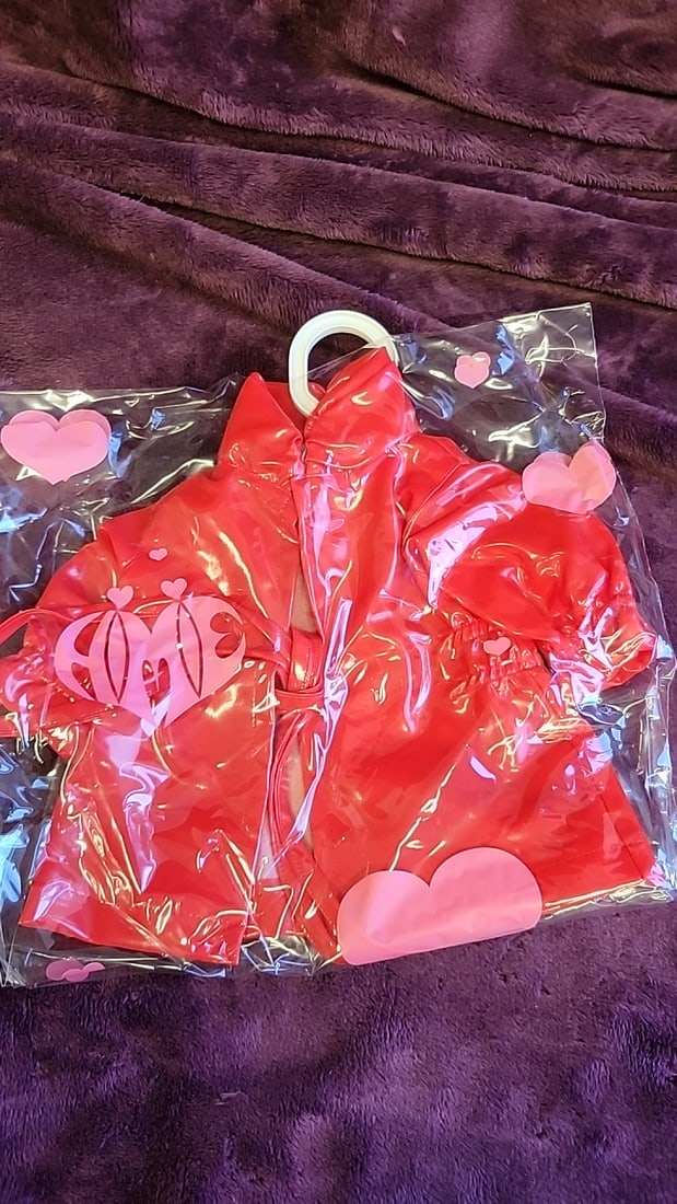 Annette Himstedt Doll Clothing Lot Red Outfits Denim Jeans Hangers - 4