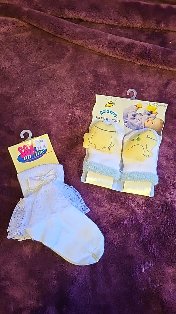 Infant Clothing Lot: Garanimals 24m Top, Newborn Outfits, Goldbug Socks & First Steps Shoes - 9