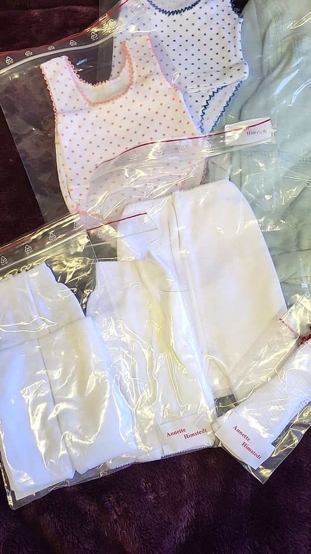 Annette Himstedt Puppen Kinder Fashion Doll Clothing Lot, Tops, Pants & Undergarments - 3