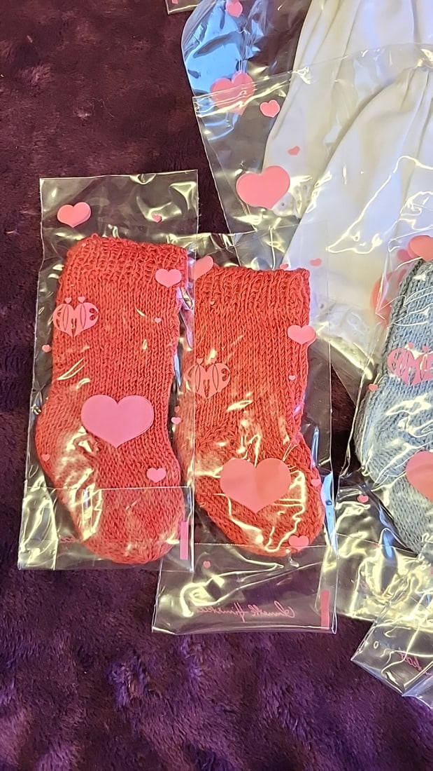 Annette Himstedt Clothing Lot Knit Socks, White Skirts, Red Vest, Gray Outfit Pieces - 2