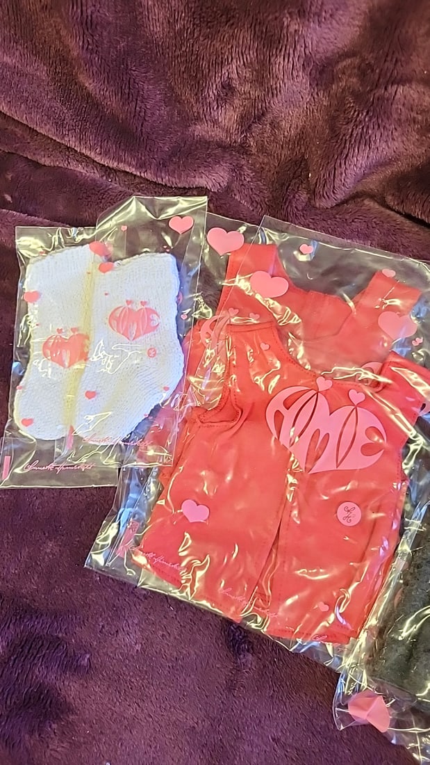 Annette Himstedt Clothing Lot Knit Socks, White Skirts, Red Vest, Gray Outfit Pieces - 8
