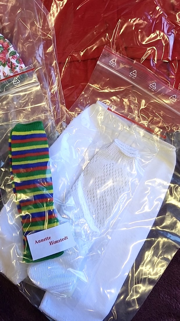 Annette Himstedt Doll Clothing Lot, Dresses Outfits Socks - 3