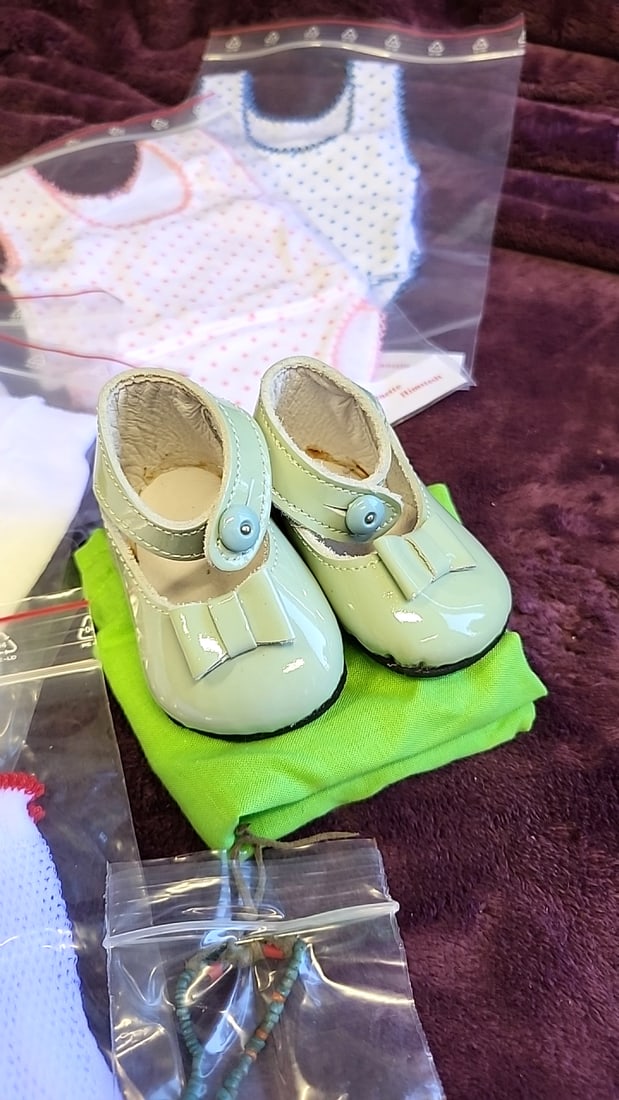 Annette Himstedt Doll Clothing Lot Dresses Shoes Socks Undergarments - 5