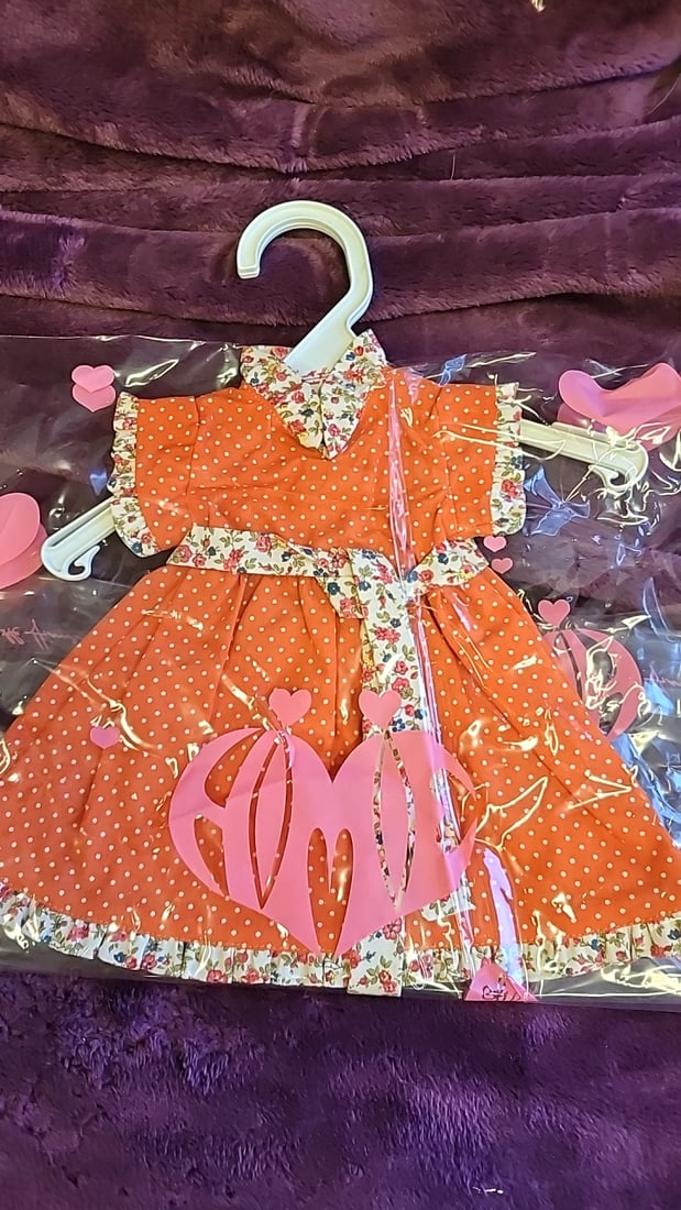 Annette Himstedt Doll Clothes Lot Floral Dress White Shorts Set Orange Dress Socks - 8