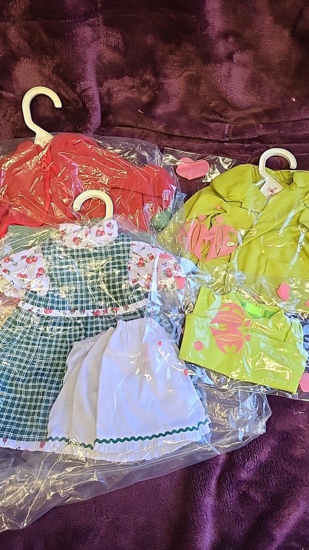 Annette Himstedt Doll Clothes Outfit Lot With Hangers, Green Plaid Dress, Apron, Red Hoodie, Lime...: 12x12x2 3lb we have gained a lot of experience shipping dolls from our previous auction. We offer in-house shipping. The shipping price shown in the listing is the liveshipping service by