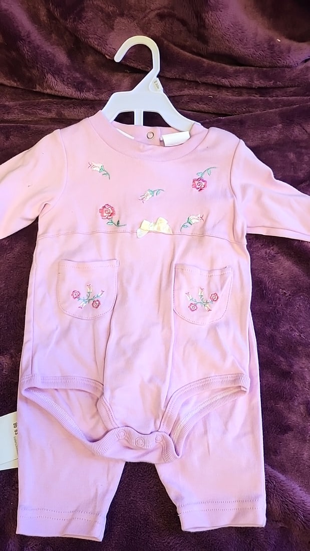 Baby Girls Clothing Lot Bonnie Baby Holly Baby Dresses Romper Goldbug Rattle Socks - 8