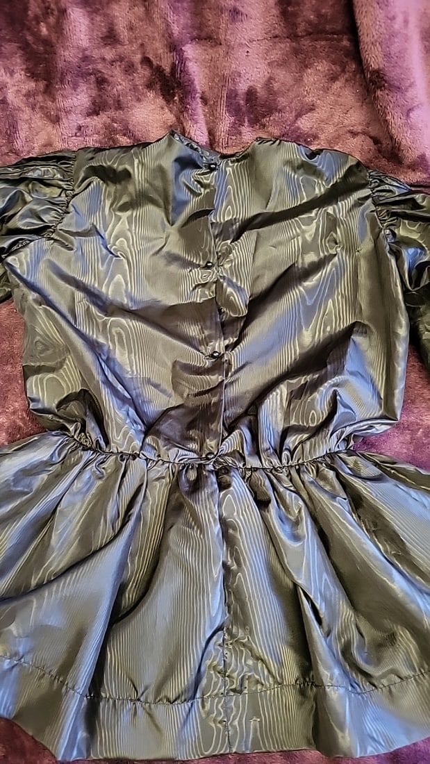 Victorian Style Costume Lot Black Moire Puff Sleeve Peplum Top, Fredericks Of Hollywood White Lac... - 4
