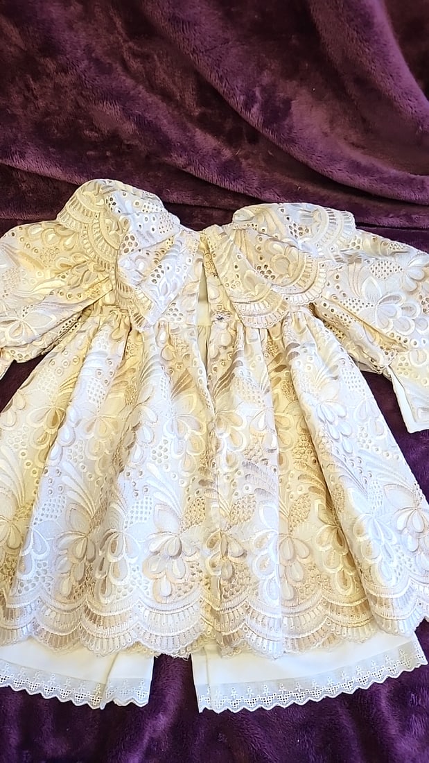 Little Victorian Lady By Donna Lee 26-28" Ivory Embroidered Cotton Doll Dress Hat Pantaloons - 5
