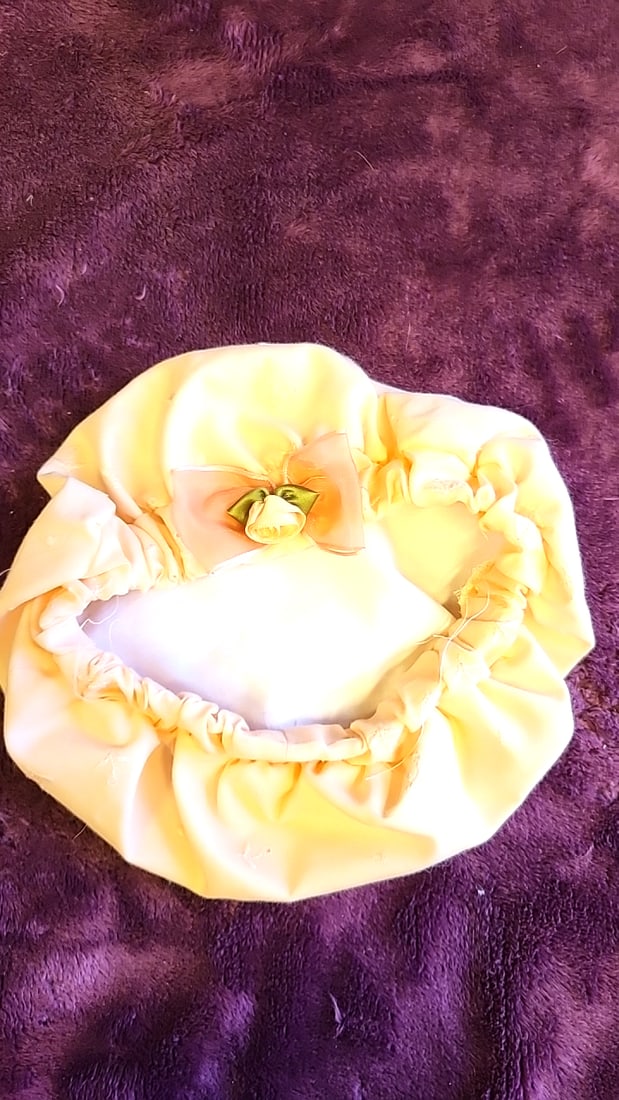 Vintage Baby Bonnet Hat Accessories Lot Floral Straw Hat Feather Lace Headband - 4