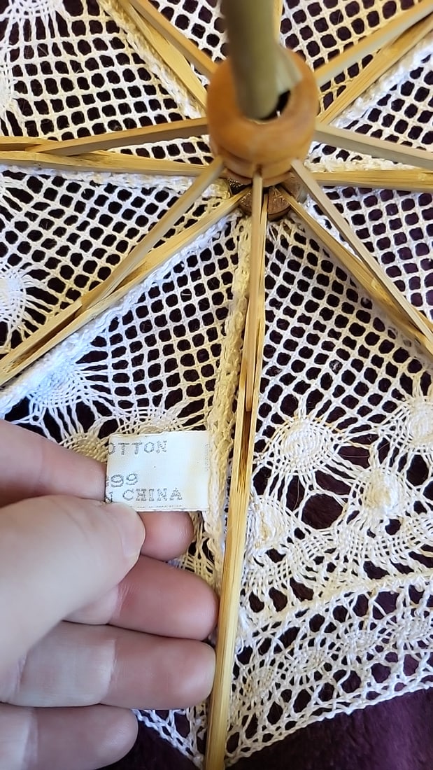 Miniature Decorative Parasol Umbrella And Shoe Lot - 12