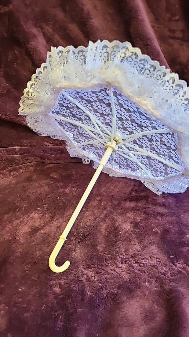 Miniature Decorative Parasol Umbrella And Shoe Lot - 9
