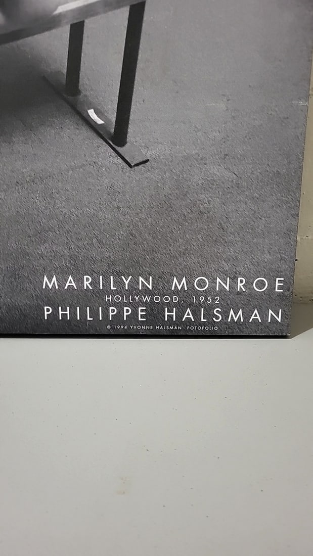 Philippe Halsman Marilyn Monroe Hollywood 1952 Black White Print 0n Canvas - 2