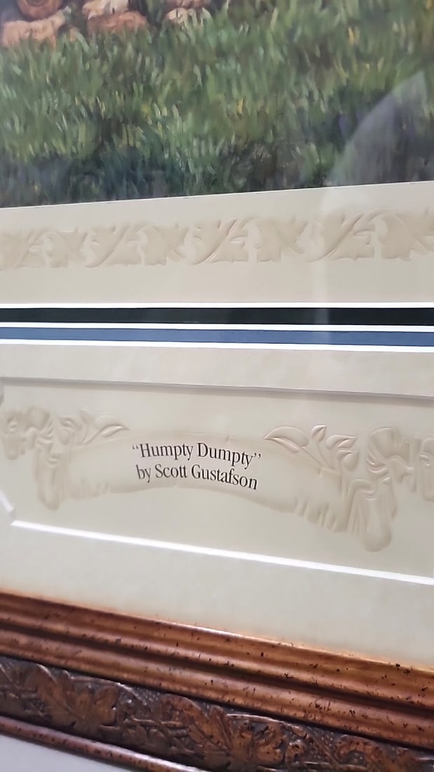Scott Gustafson "humpty Dumpty" Signed Numbered Framed Art Print 2560/3500 - 3