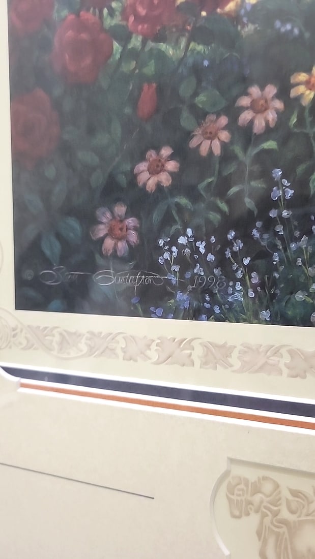 Scott Gustafson Mary, Mary, Quite Contrary Greenwich Workshop Framed Signed Numbered Print 1998 - 2