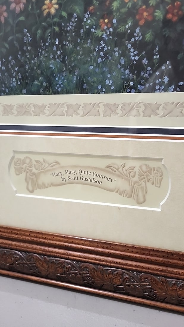Scott Gustafson Mary, Mary, Quite Contrary Greenwich Workshop Framed Signed Numbered Print 1998 - 3