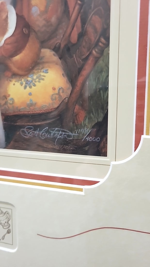 Scott Gustafson Alice In Wonderland A Mad Tea Party Framed Signed Le Print Coa - 2