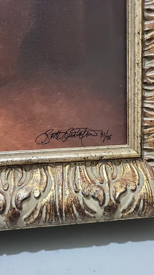 Scott Gustafson Beauty And The Beast Greenwich Workshop Gicle Canvas 31/75 Framed - 2