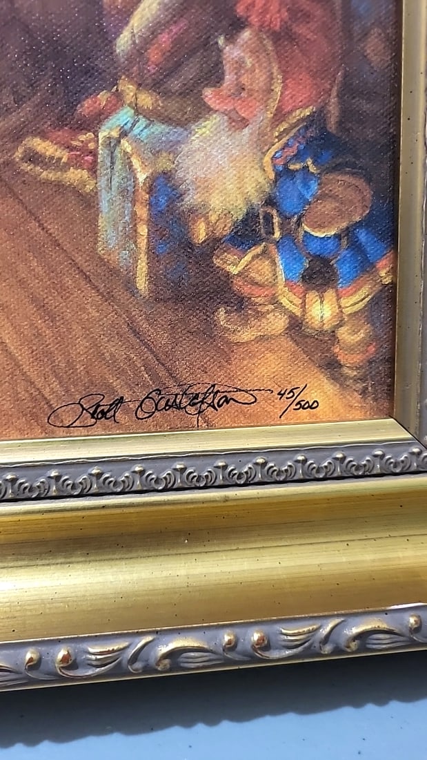 Scott Gustafson St. Nicholas In His Study Signed Numbered Framed Canvas Print 45/500 - 2