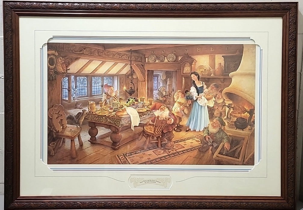 Greenwich Workshop Classics Scott Gustafson Snow White And The Seven Dwarves Framed Print: 41x29. 5x1 10lb attention – shipping artwork is very expensive. The shipping price shown in the listing is the liveshipping service by liveauctioneers. We offer our own in-house shipping as