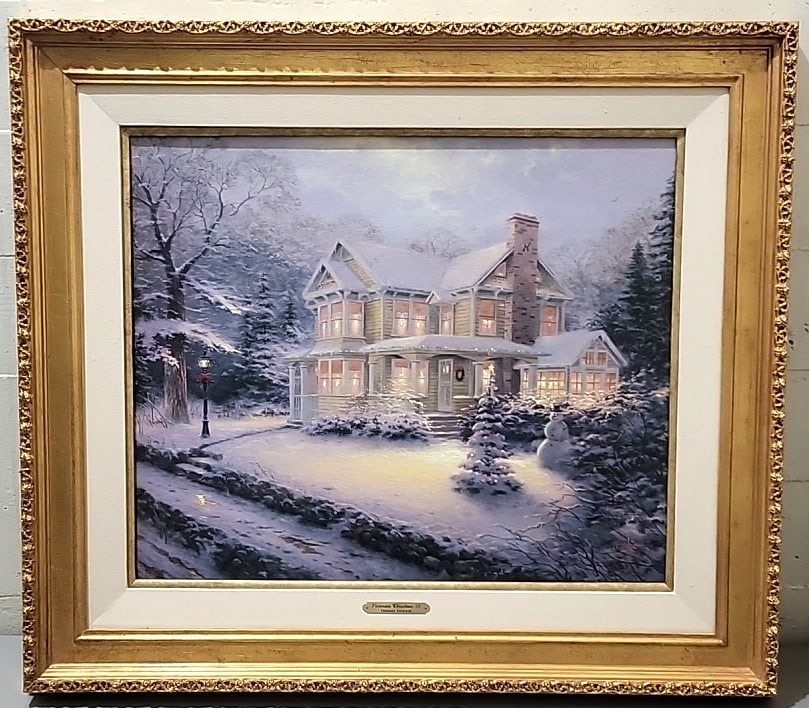Thomas Kinkade Victorian Christmas Iii Framed A/p Canvas Print 67/395 With Coa: 33. 5x29. 5x2. 5 5lb attention – shipping artwork is very expensive. The shipping price shown in the listing is the liveshipping service by liveauctioneers. We offer our own in-house shipping as