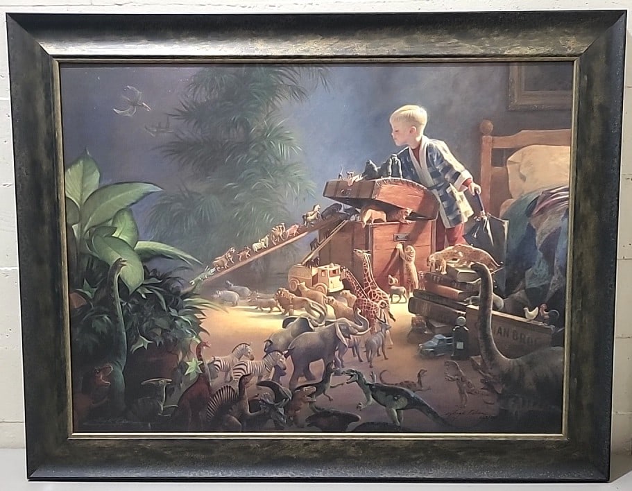 Greg Olsen 1958 Bon Voyage Mill Pond Press Signed Numbered Framed Canvas Print Coa: 37. 5x29. 5x2 5lb attention – shipping artwork is very expensive. The shipping price shown in the listing is the liveshipping service by liveauctioneers. We offer our own in-house shipping as