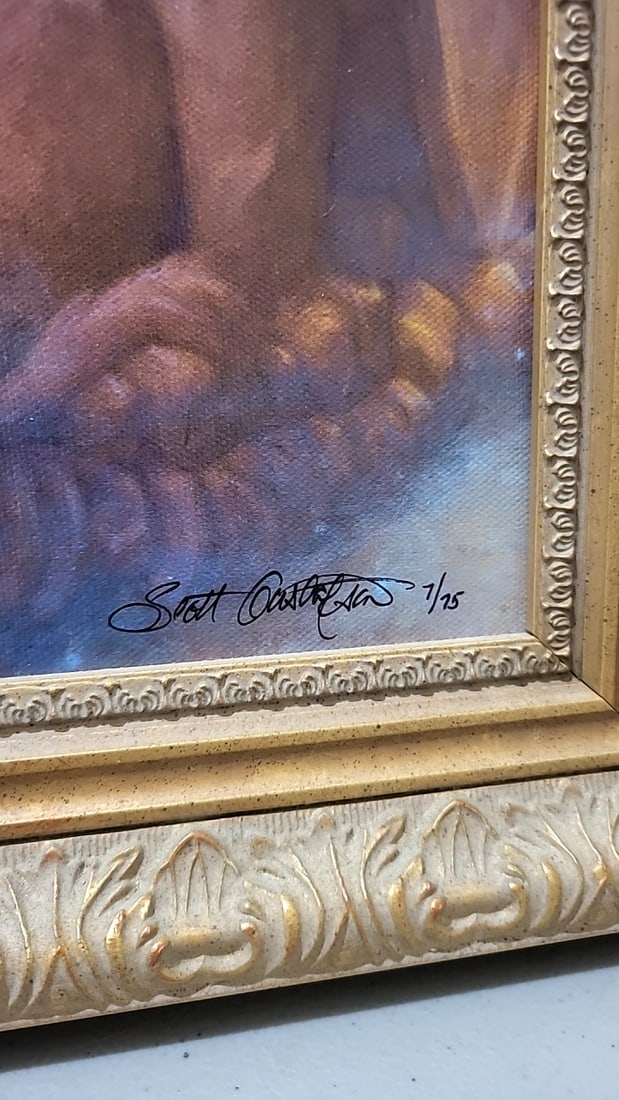 Scott Gustafson Signed Numbered Framed Sleeping Beauty Fantasy Art Print Canvas - 2