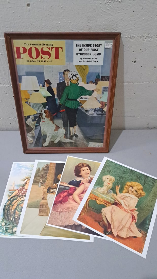 The Saturday Evening Post October 25, 1952 Framed Cover Print & Child Dog Art Prints: 12 x 16 x 1 2. 5 attention – shipping artwork is very expensive. The shipping price shown in the listing is the liveshipping service by liveauctioneers. We offer our own in-house shipping as