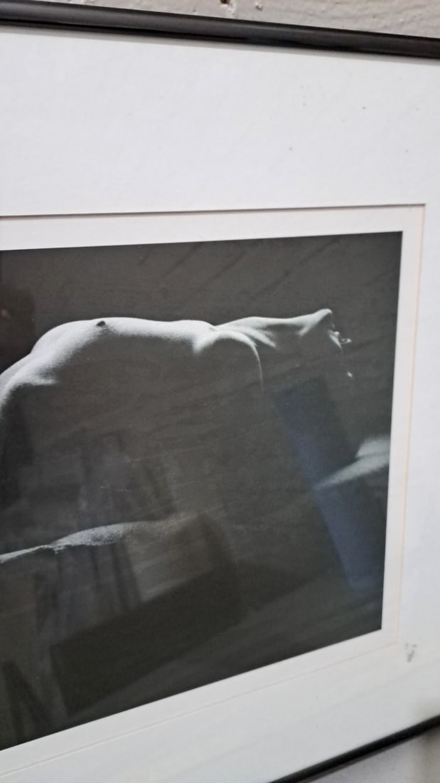 Framed Black-and-white Reclining Nude Photograph Print, Approx. 30 X 18 In Unsigned - 3