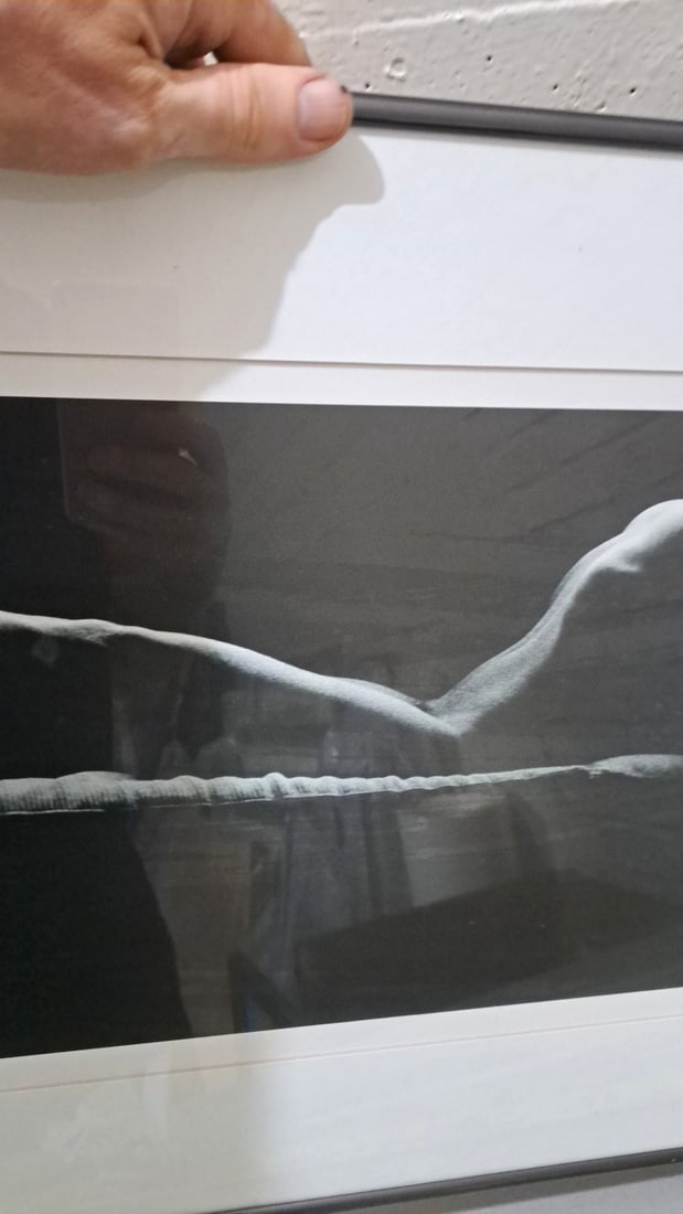Framed Black-and-white Reclining Nude Photograph Print, Approx. 30 X 18 In Unsigned - 5