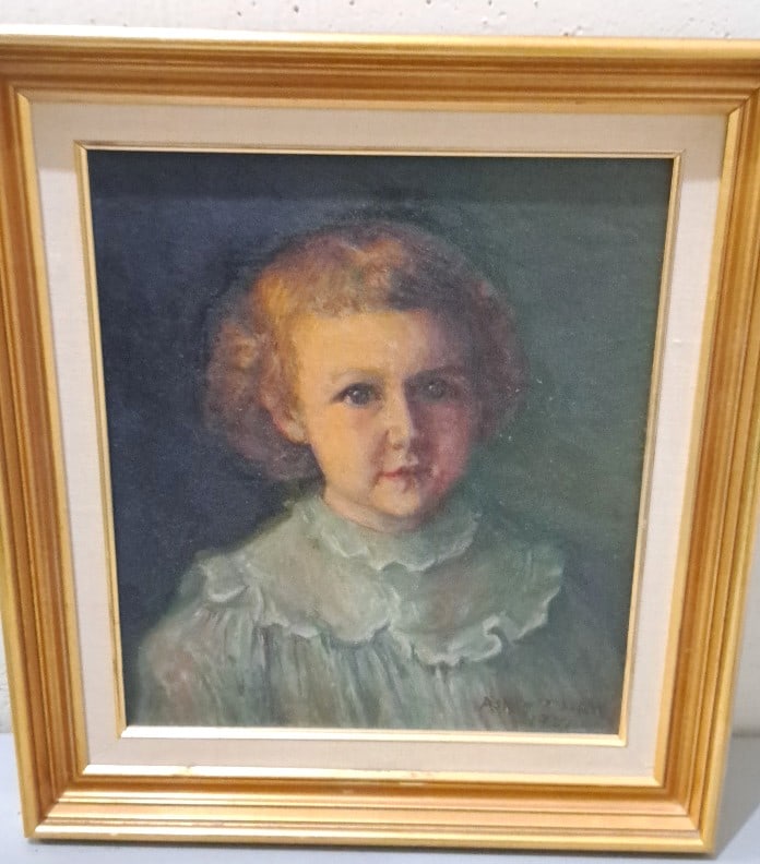 Ashley Law 1971 Signed Framed Oil On Canvas Child Portrait Painting, Gilt Wood Frame: 2x18x3 5 attention – shipping artwork is very expensive. The shipping price shown in the listing is the liveshipping service by liveauctioneers. We offer our own in-house shipping as well which