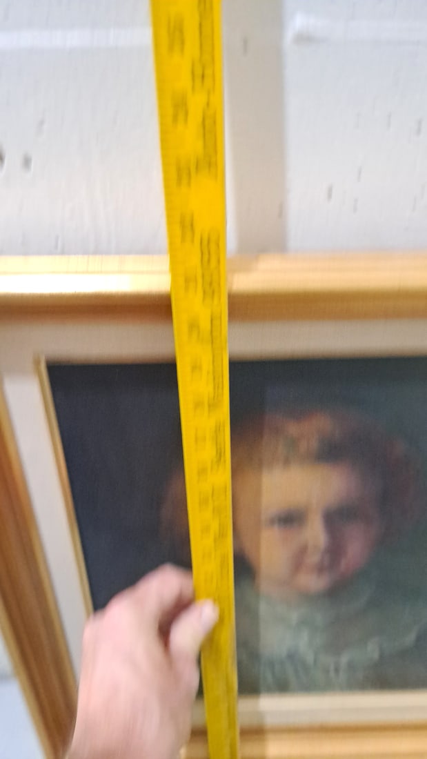 Ashley Law 1971 Signed Framed Oil On Canvas Child Portrait Painting, Gilt Wood Frame - 6