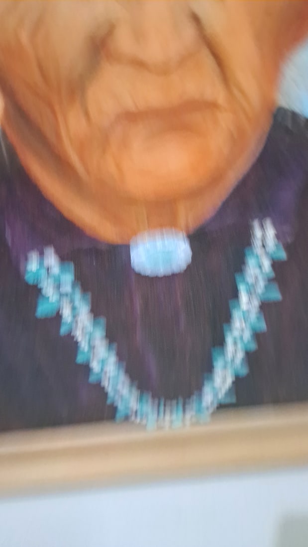 Inez Morrison 1965 Framed Native American Woman Portrait - 4